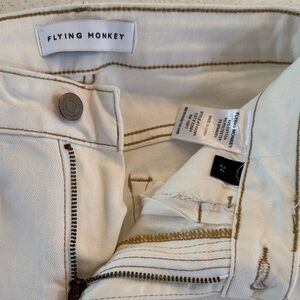 Flying Monkey Women's Off-White Jeans - cropped
